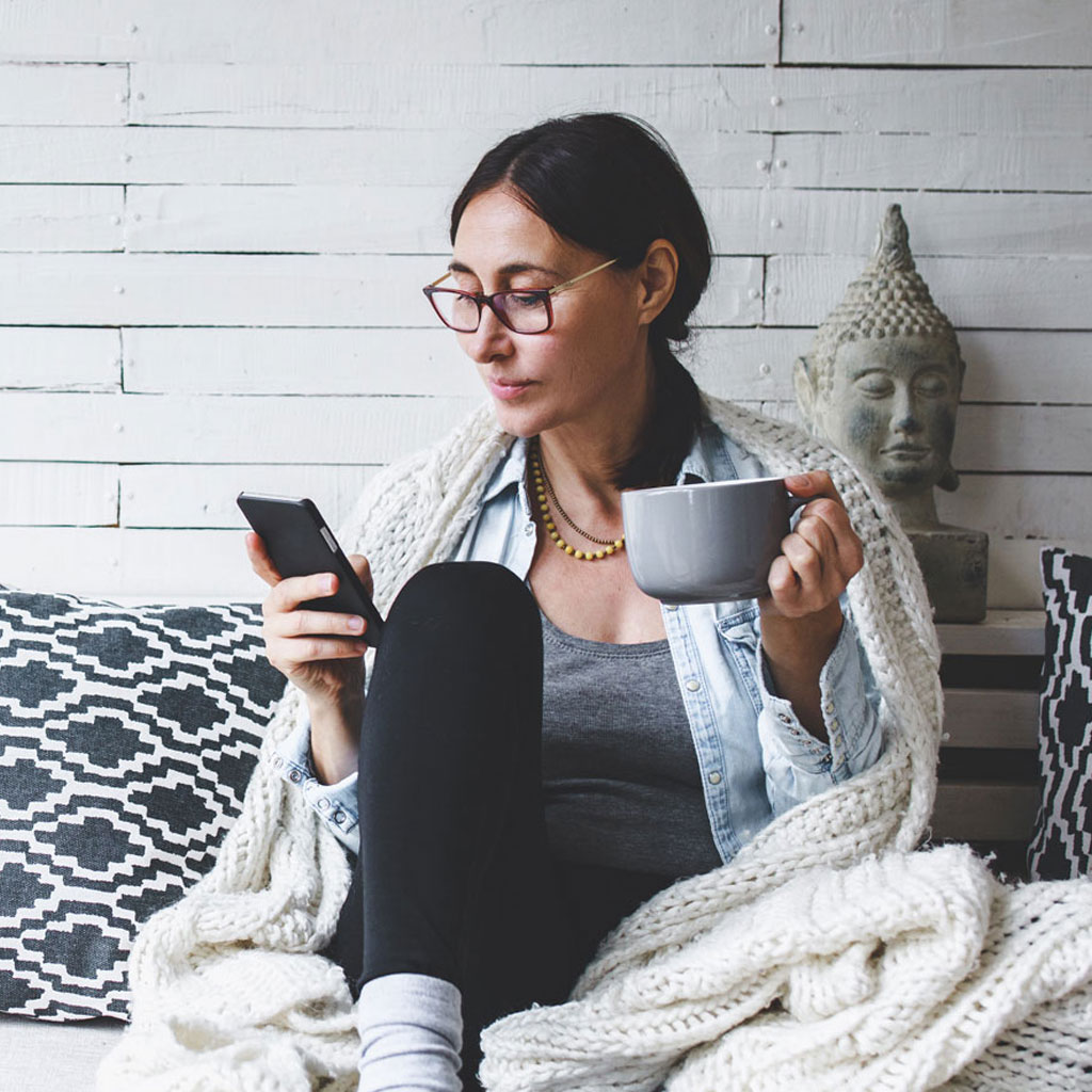 woman on phone